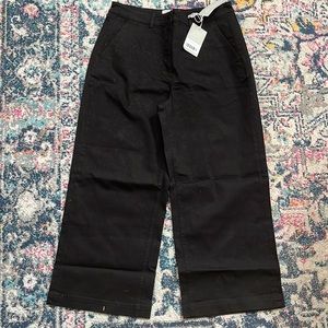 New with tags- everlane wideleg black chino pants